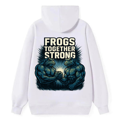 Frogs Together Strong 4 - Classic Pullover Hoodie - White