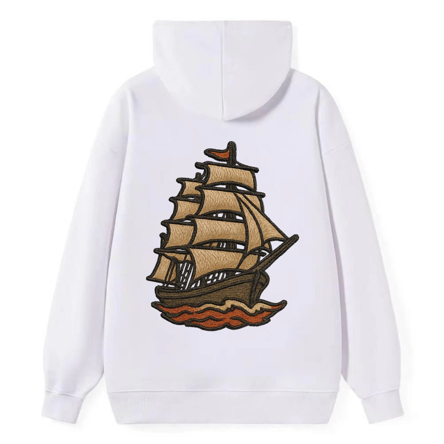 Sailing Ship  - Classic Pullover Hoodie - White