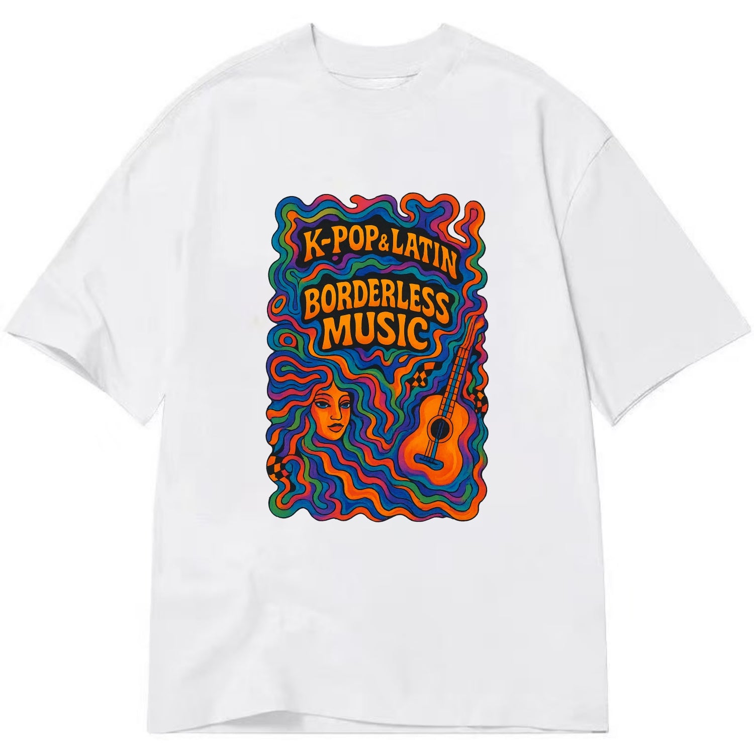 K-Pop and Latin fusion explosion - "Borderless Music" - cross-cultural sounds - Classic T-shirt - White
