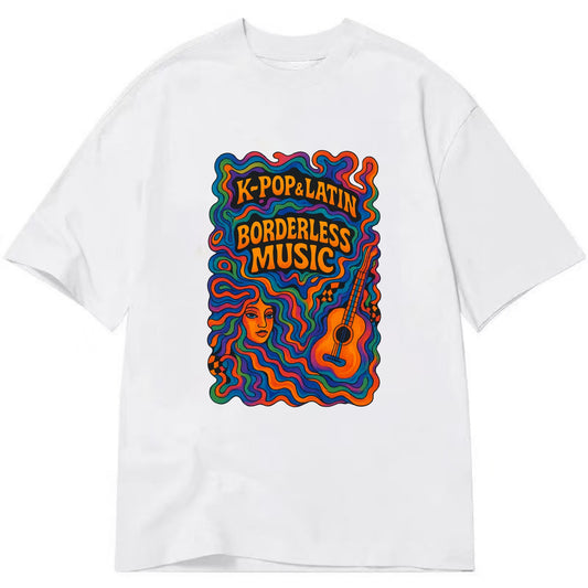 K-Pop and Latin fusion explosion - "Borderless Music" - cross-cultural sounds - Classic T-shirt - White