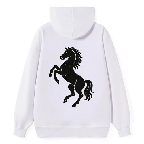 Stallion rearing on hind legs - Classic Pullover Hoodie