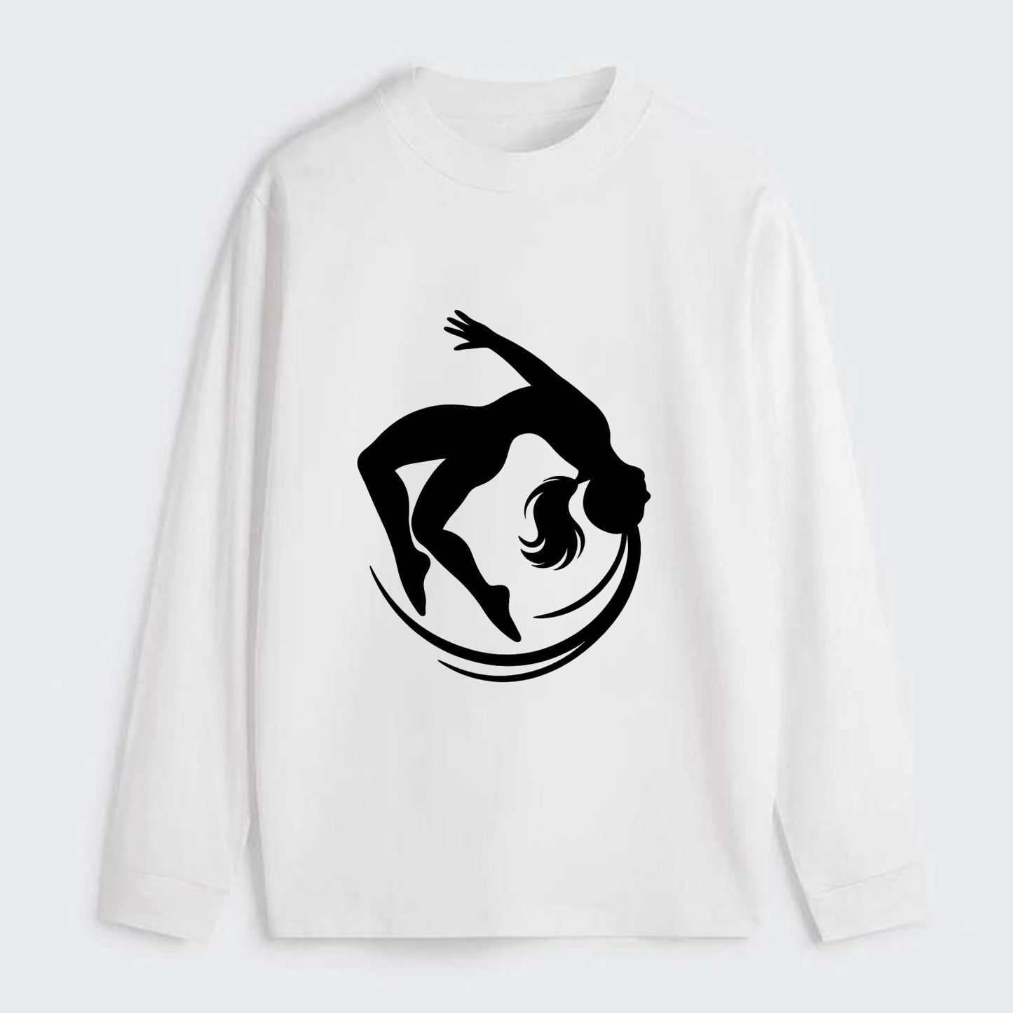 Gymnast mid-backflip rotation - Classic Long Sleeve Shirt - White