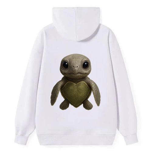 Baby Olive Ridley Turtle - olive green shell, heart-shaped carapace, - Classic Pullover Hoodie