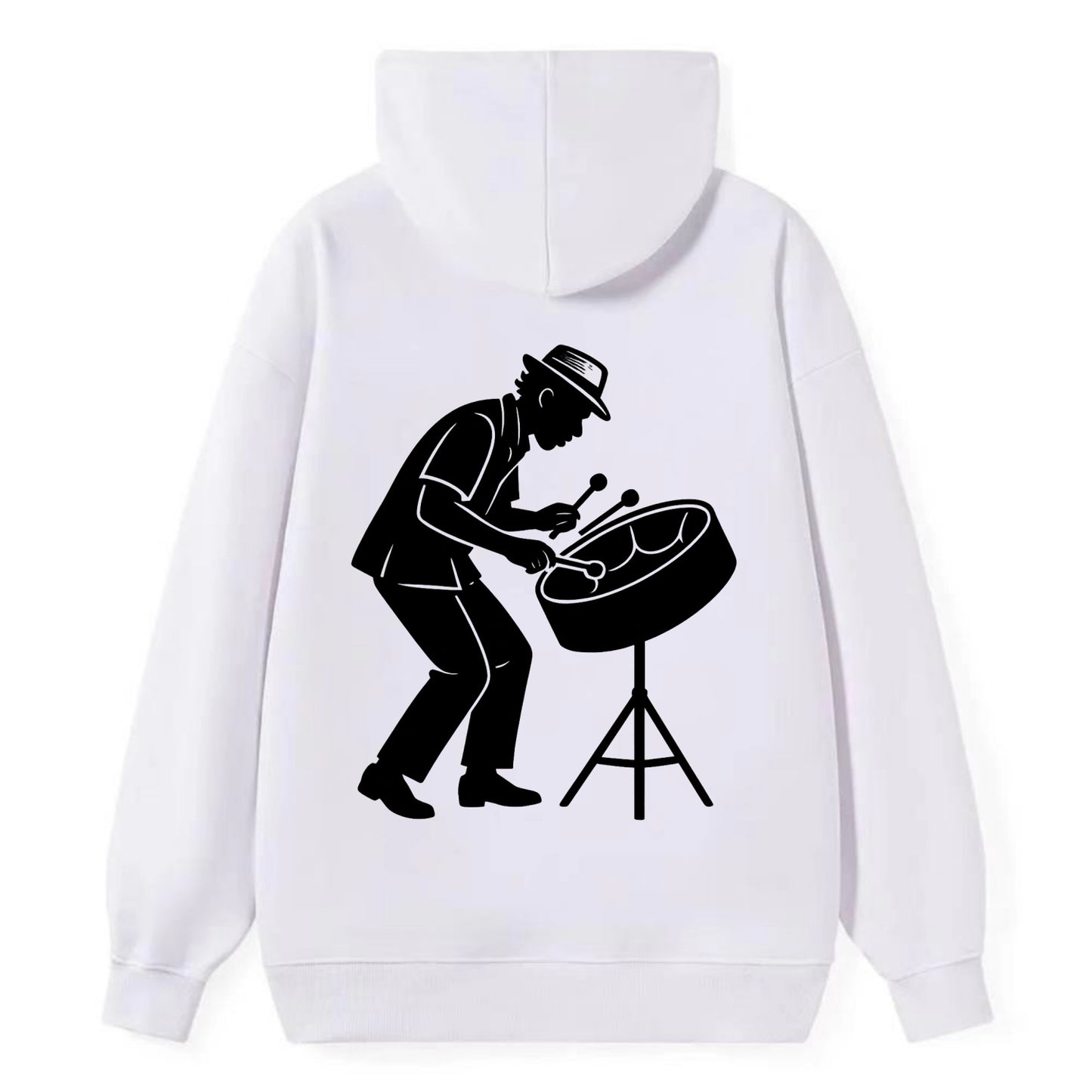 Steel drum player Caribbean rhythm - Classic Pullover Hoodie - White