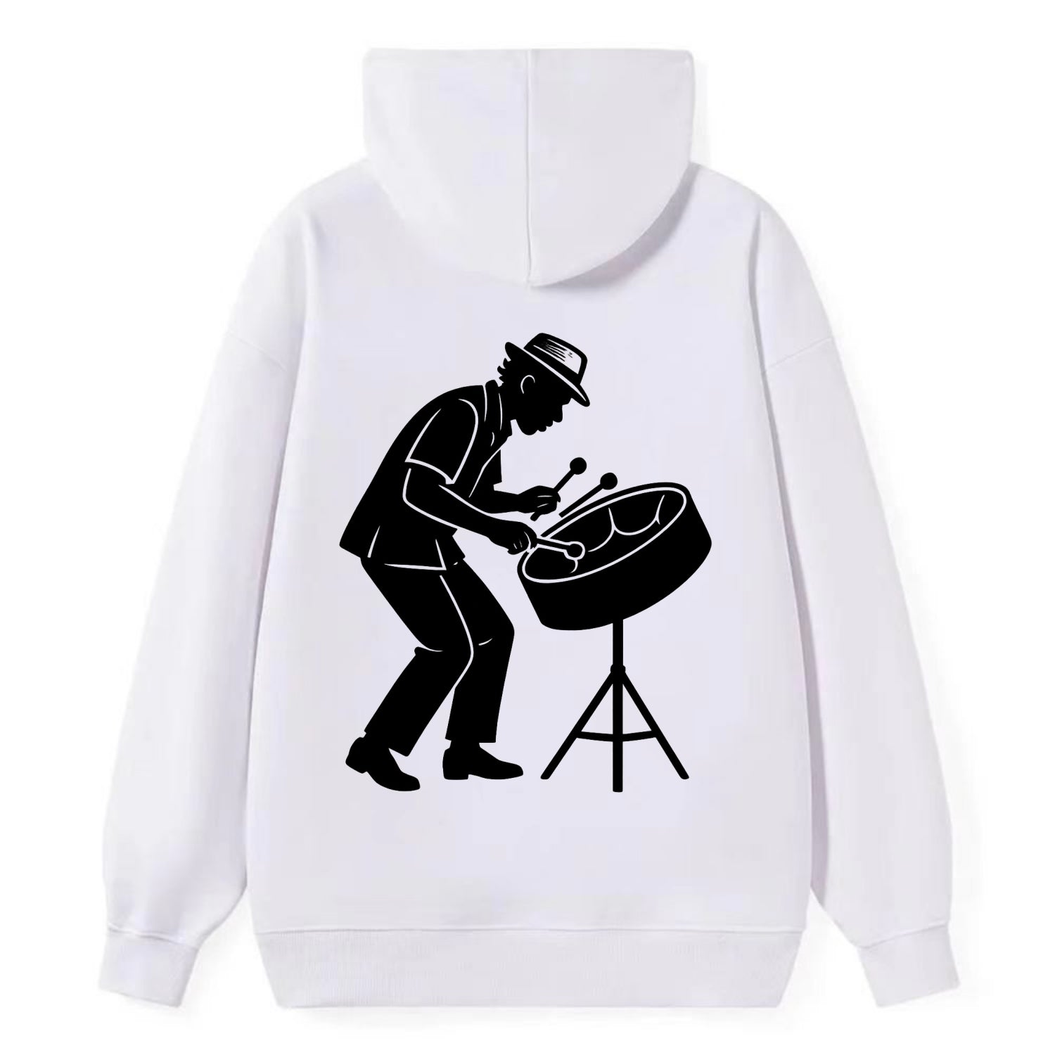 Steel drum player Caribbean rhythm - Classic Pullover Hoodie - White