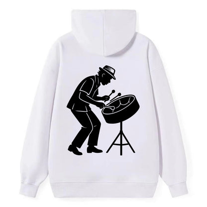 Steel drum player Caribbean rhythm - Classic Pullover Hoodie - White
