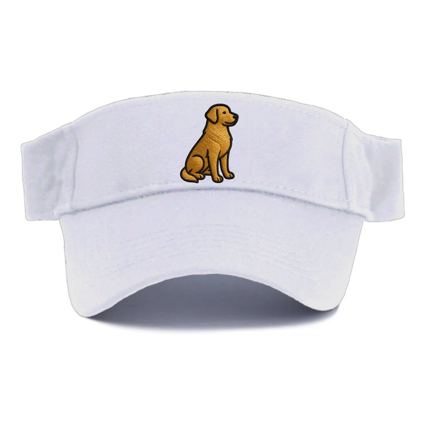 Golden Retriever - Contemporary geometri - Visor - White