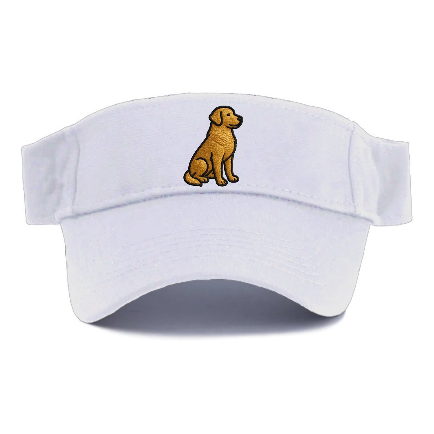 Golden Retriever - Contemporary geometri - Visor - White