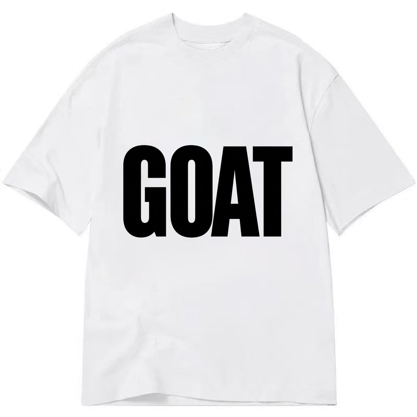 Bold typography design - "GOAT" - greatest of all time - Classic T-shirt - White