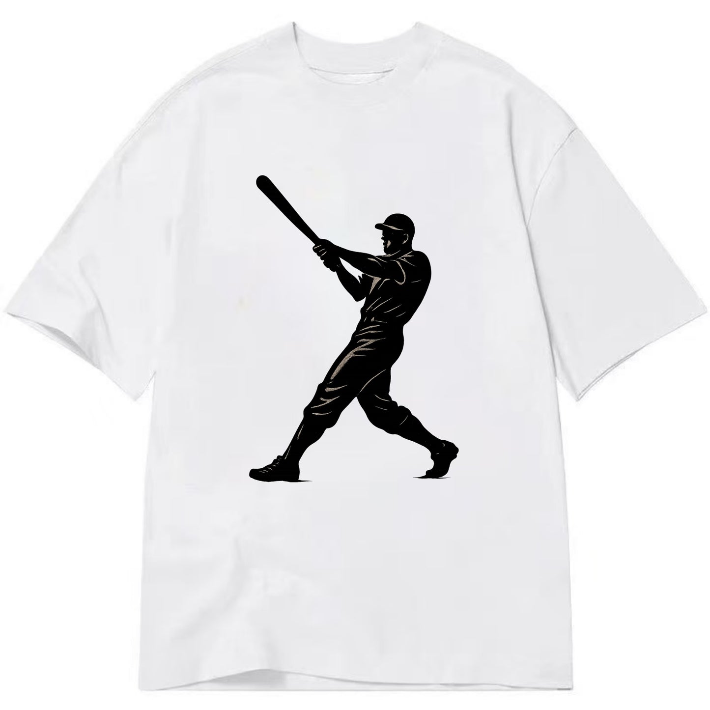 Baseball batter in full swing - Classic T-shirt - White