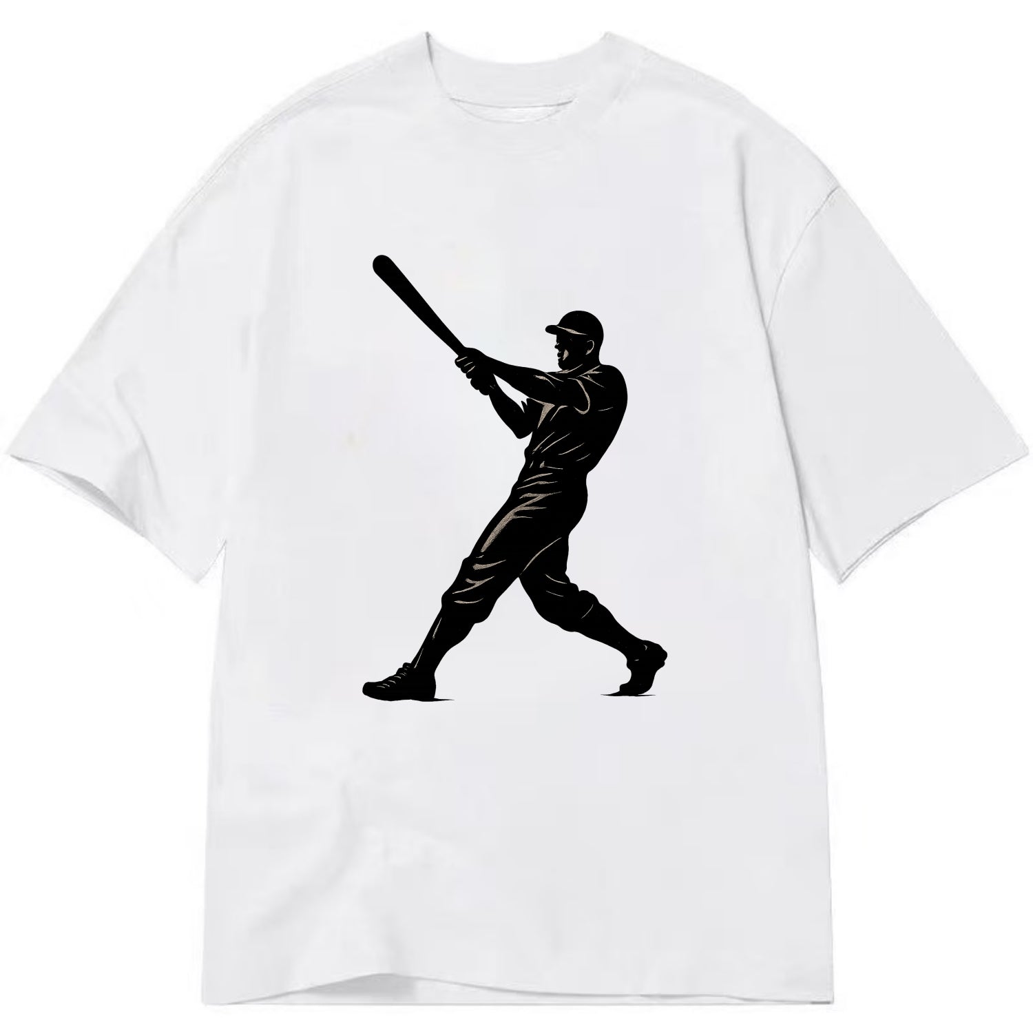 Baseball batter in full swing - Classic T-shirt - White