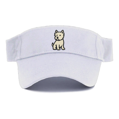West Highland White Terrier - Alert stan Visor - White