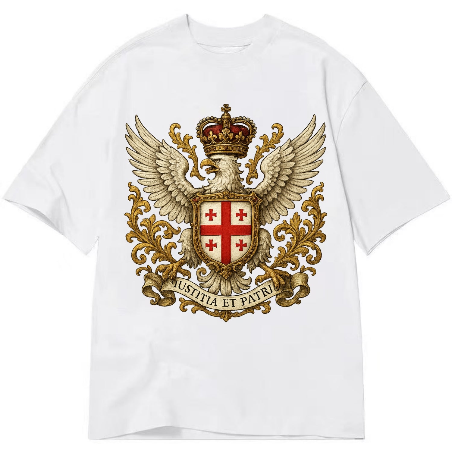 Georgia White Eagle Emblem  - Classic T-shirt - White