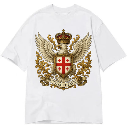 Georgia White Eagle Emblem  - Classic T-shirt - White