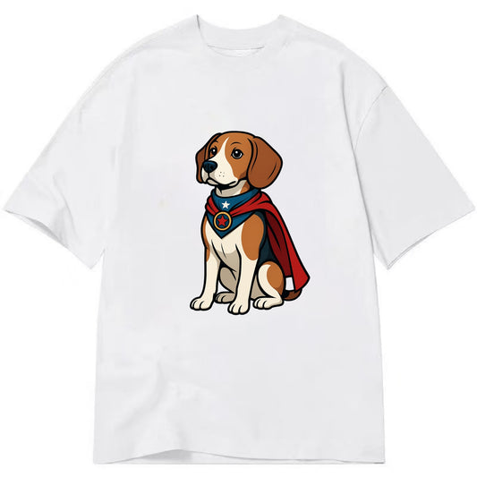Beagle Patriotic Hero  - Classic T-shirt - White
