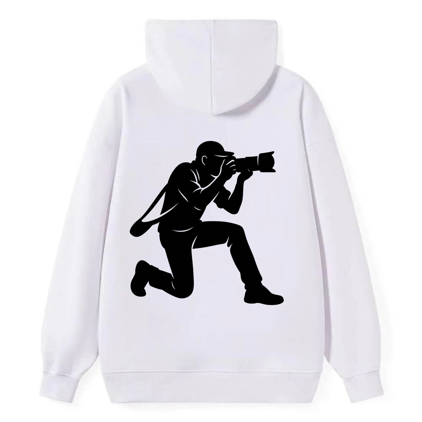 Photographer capturing perfect shot - Classic Pullover Hoodie - White