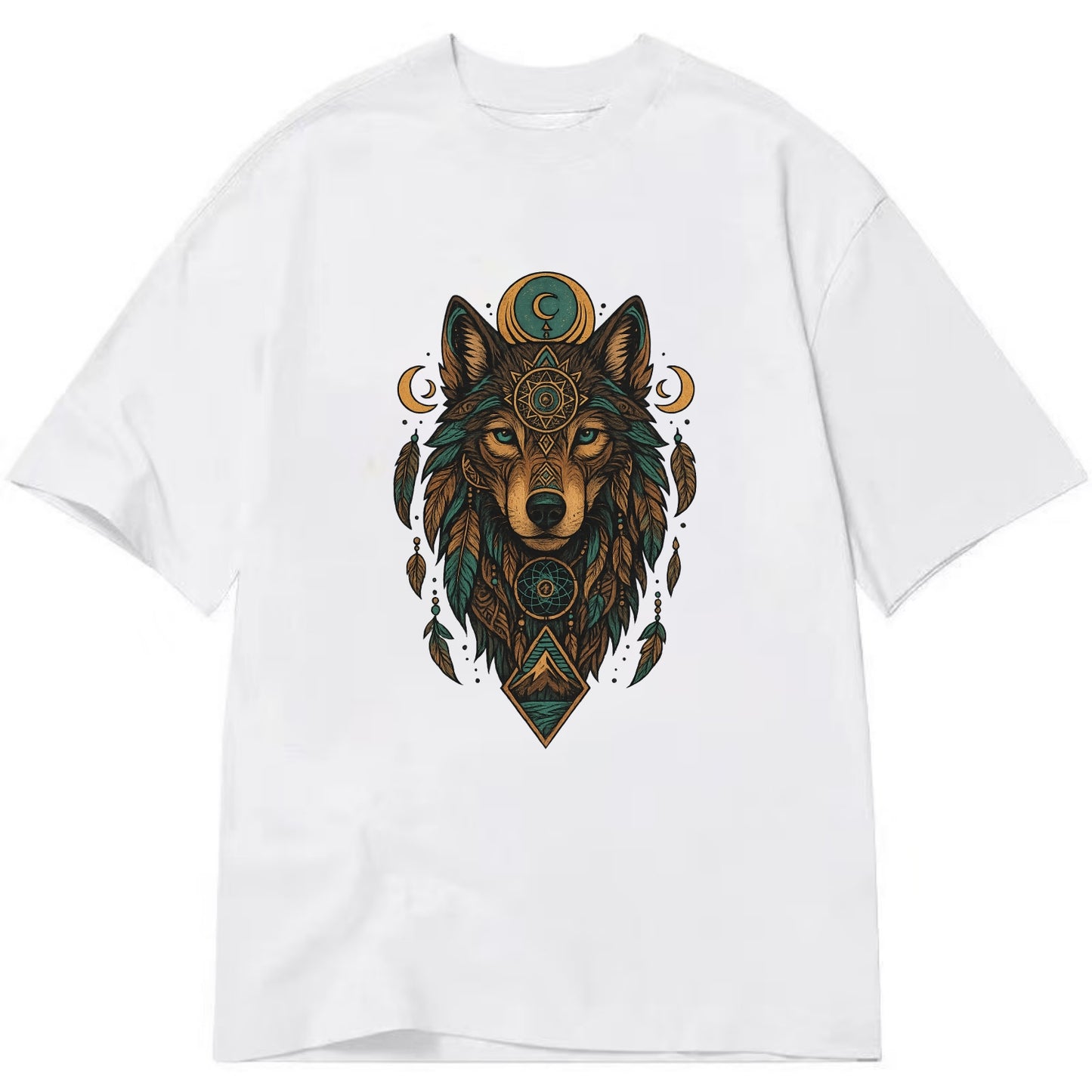 Retro 80s Wolf  - Classic T-shirt - White