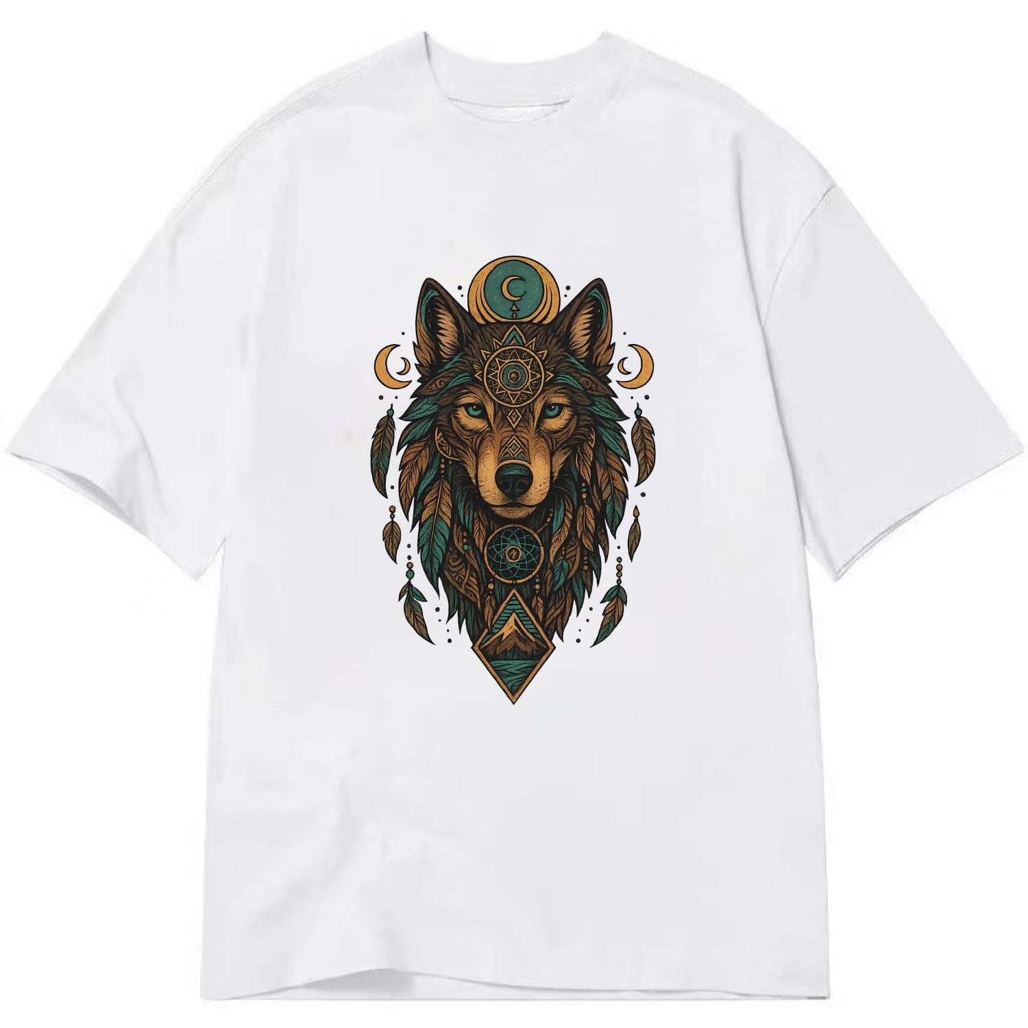 Retro 80s Wolf  - Classic T-shirt - White