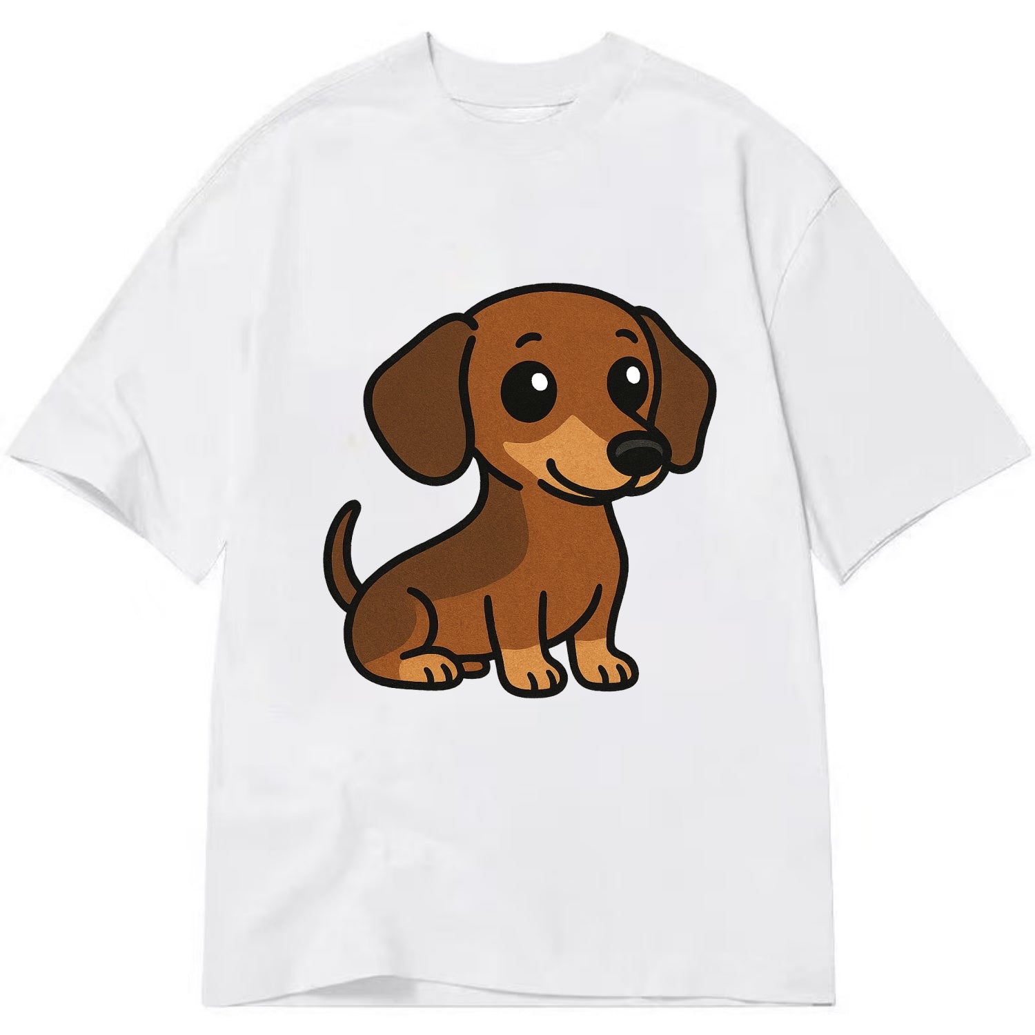 Dachshund - Long body profile view - Classic T-shirt - White