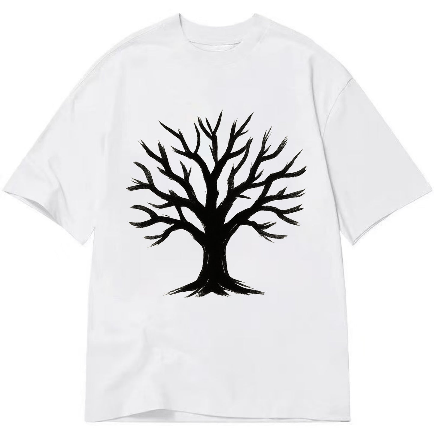 Tree with many branches - community strength ink art - Classic T-shirt - White