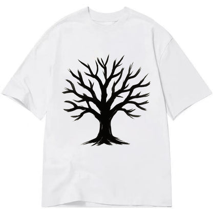 Tree with many branches - community strength ink art - Classic T-shirt - White