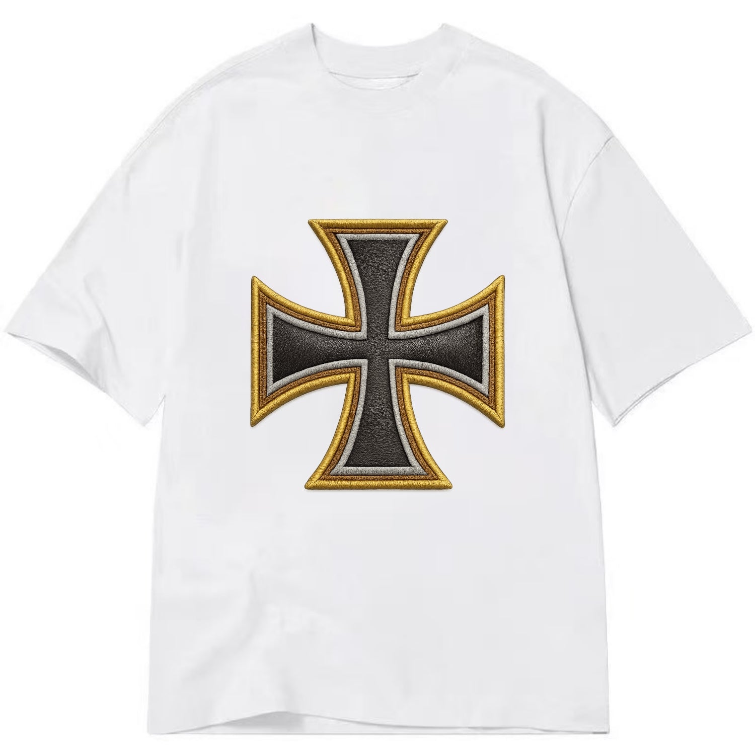 Teutonic Cross  - Classic T-shirt - White