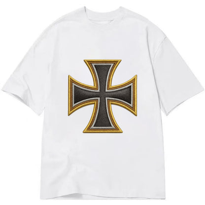 Teutonic Cross  - Classic T-shirt - White