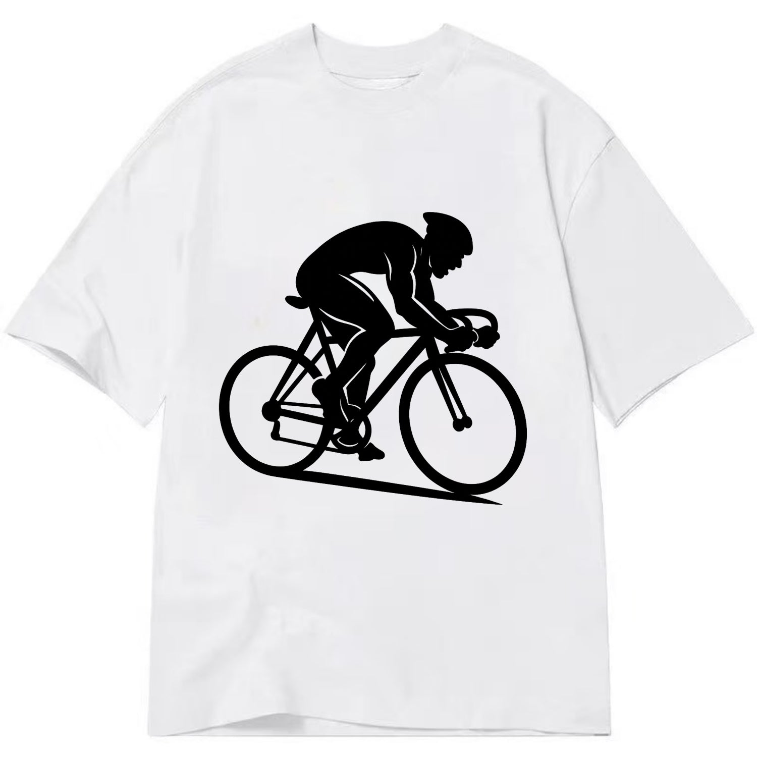 Sprint cyclist racing stance - Classic T-shirt - White