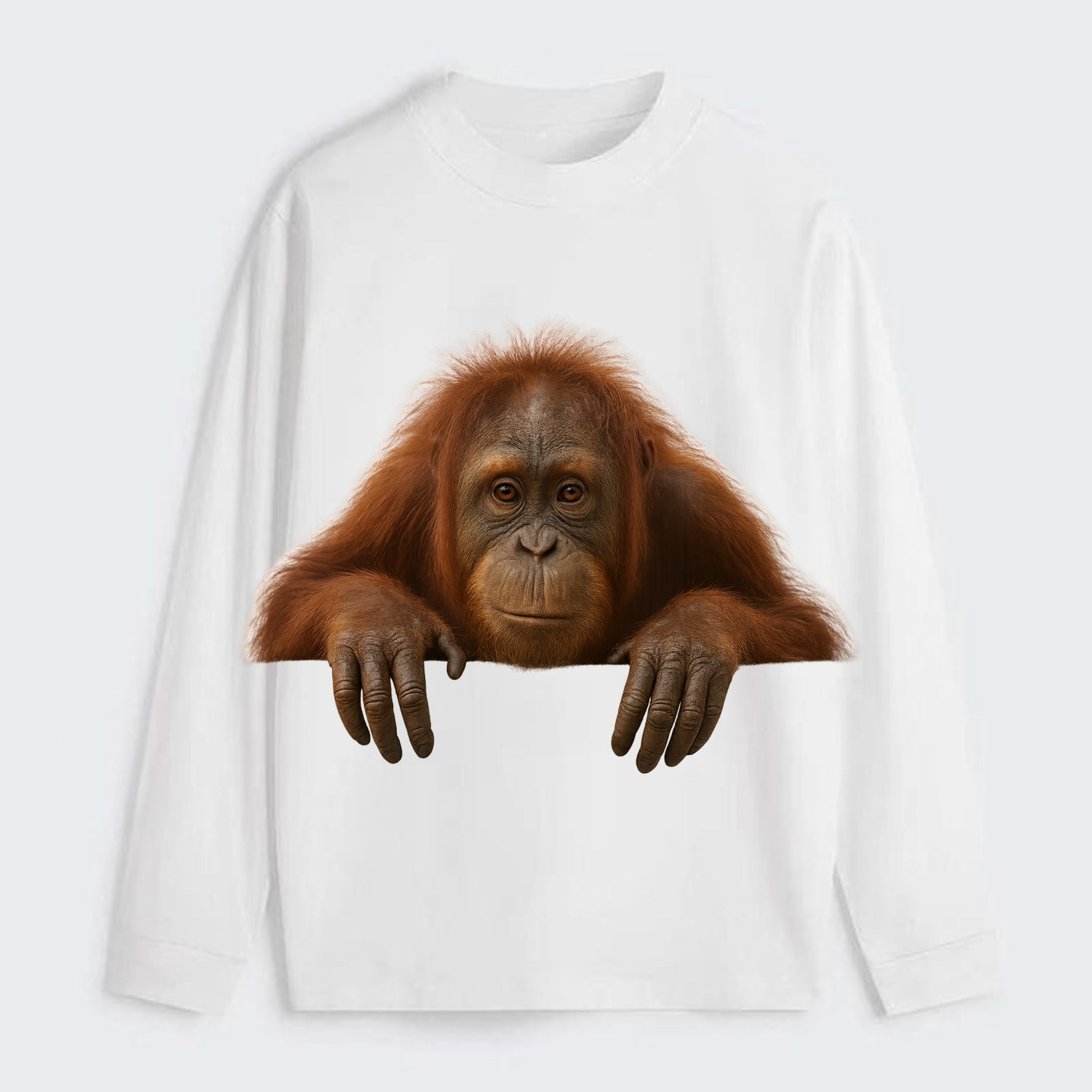 Orangutan  - Classic Long Sleeve Shirt - White