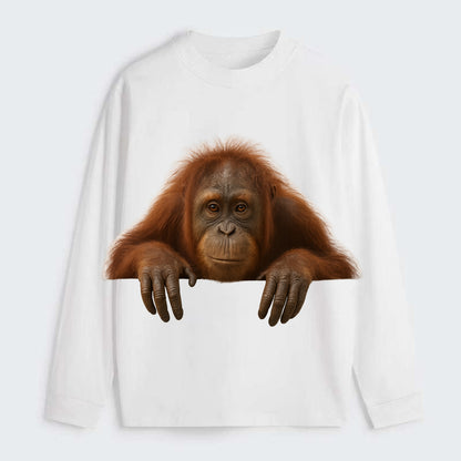 Orangutan  - Classic Long Sleeve Shirt - White