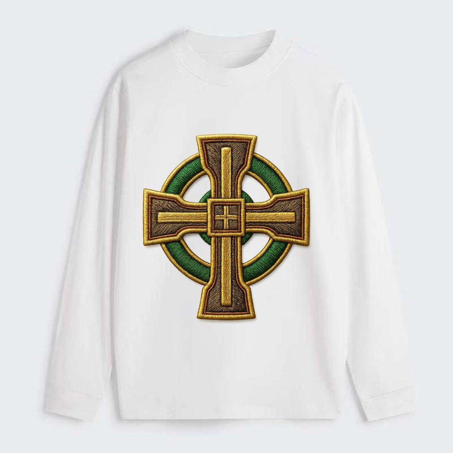 Durrow Cross - Classic Long Sleeve Shirt - White