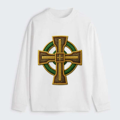 Durrow Cross - Classic Long Sleeve Shirt - White