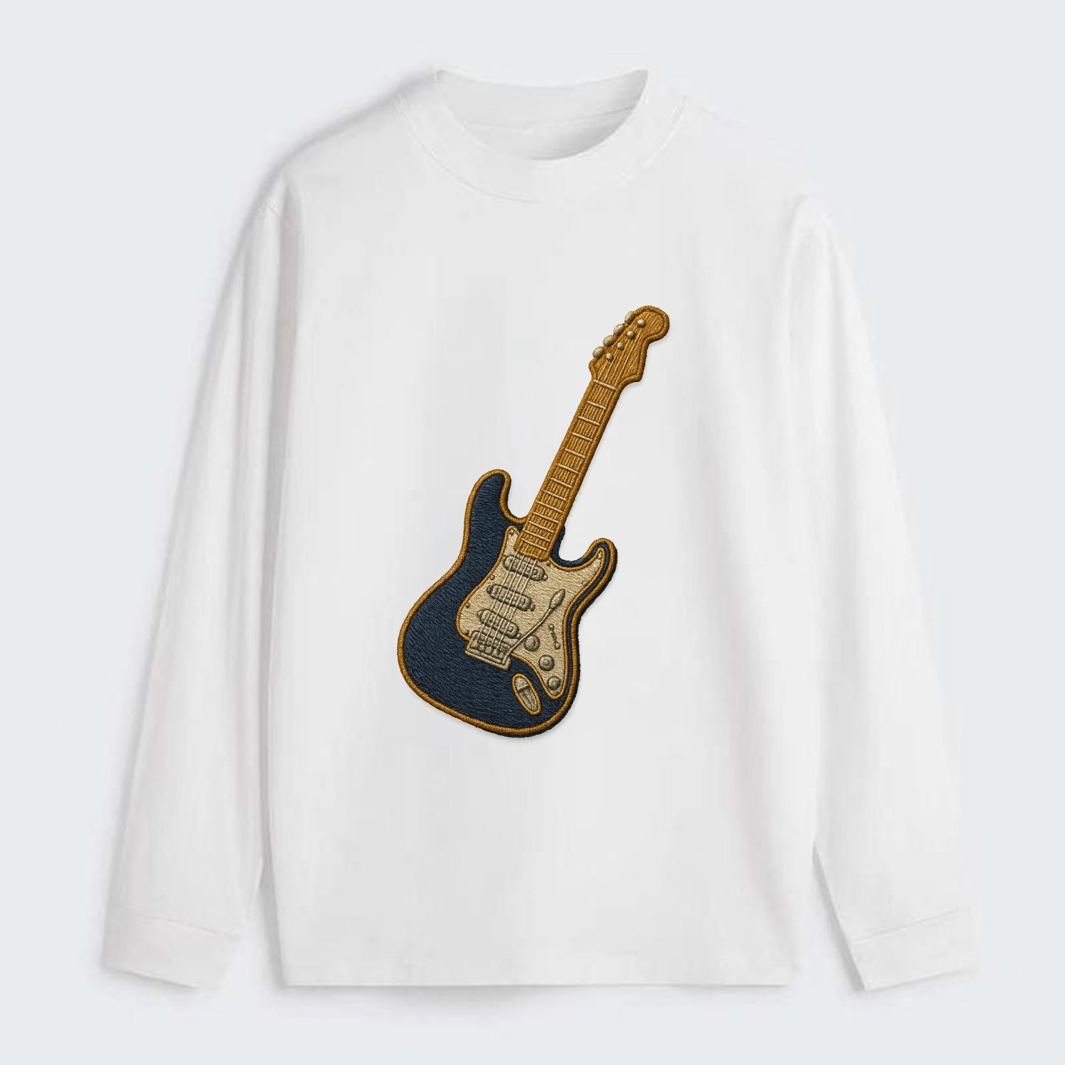 Electric Guitar  - Classic Long Sleeve Shirt - White