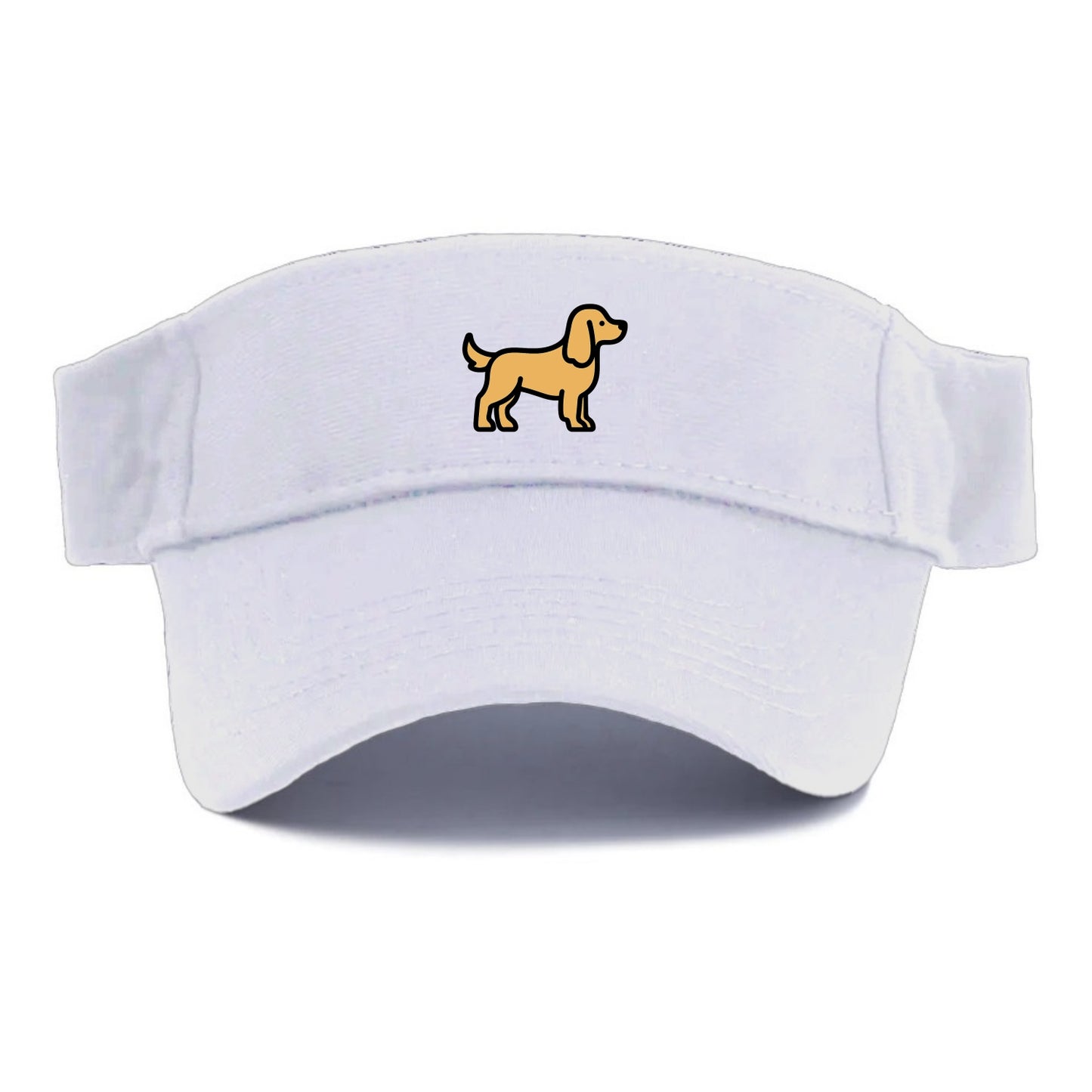 Cocker Spaniel - Golden colored flat side profile - Visor - White
