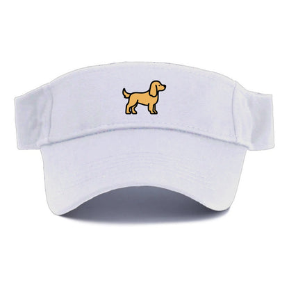 Cocker Spaniel - Golden colored flat side profile - Visor - White