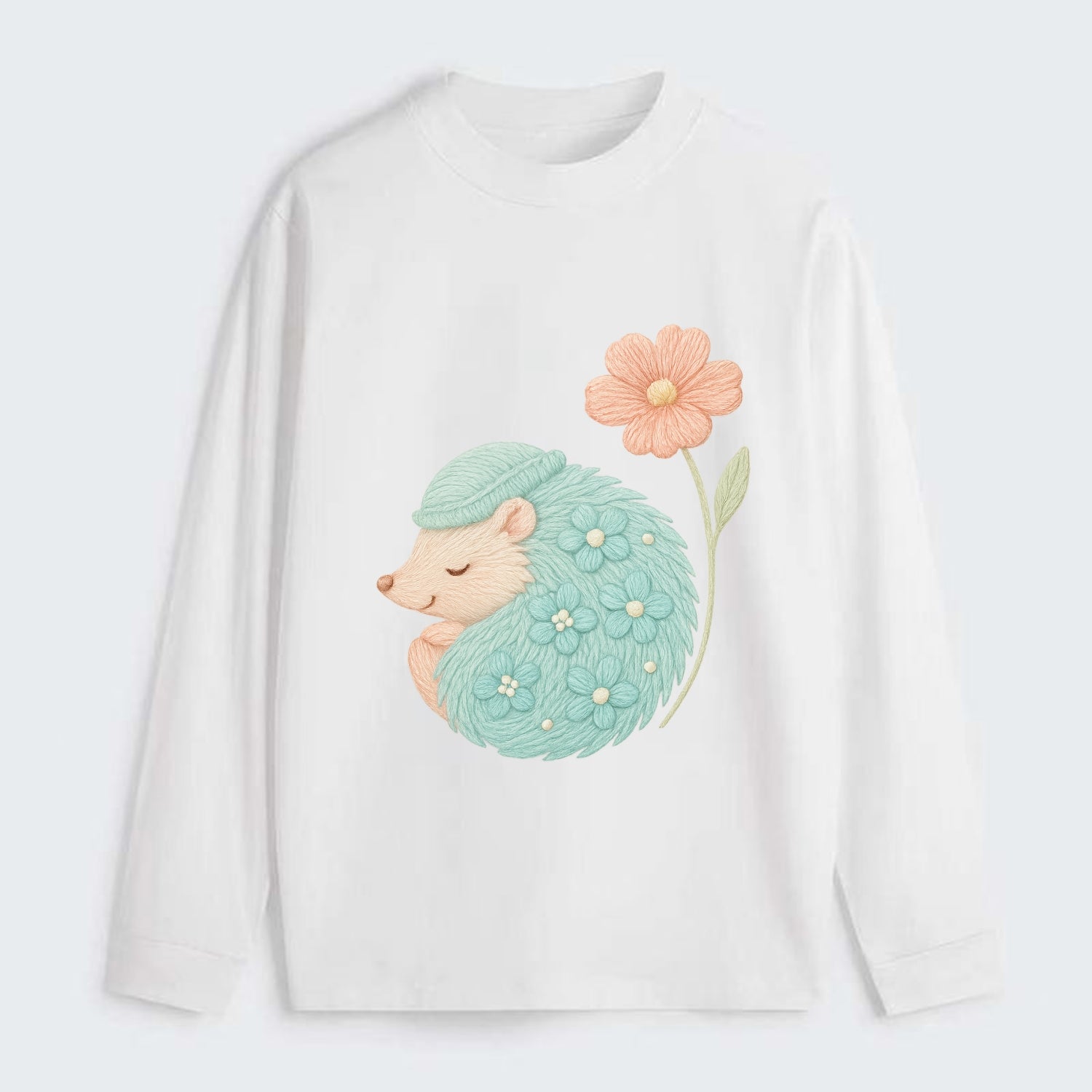 Aqua Hedgehog - Classic Long Sleeve Shirt - White