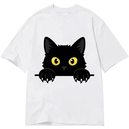 Black Cat  - Classic T-shirt - White