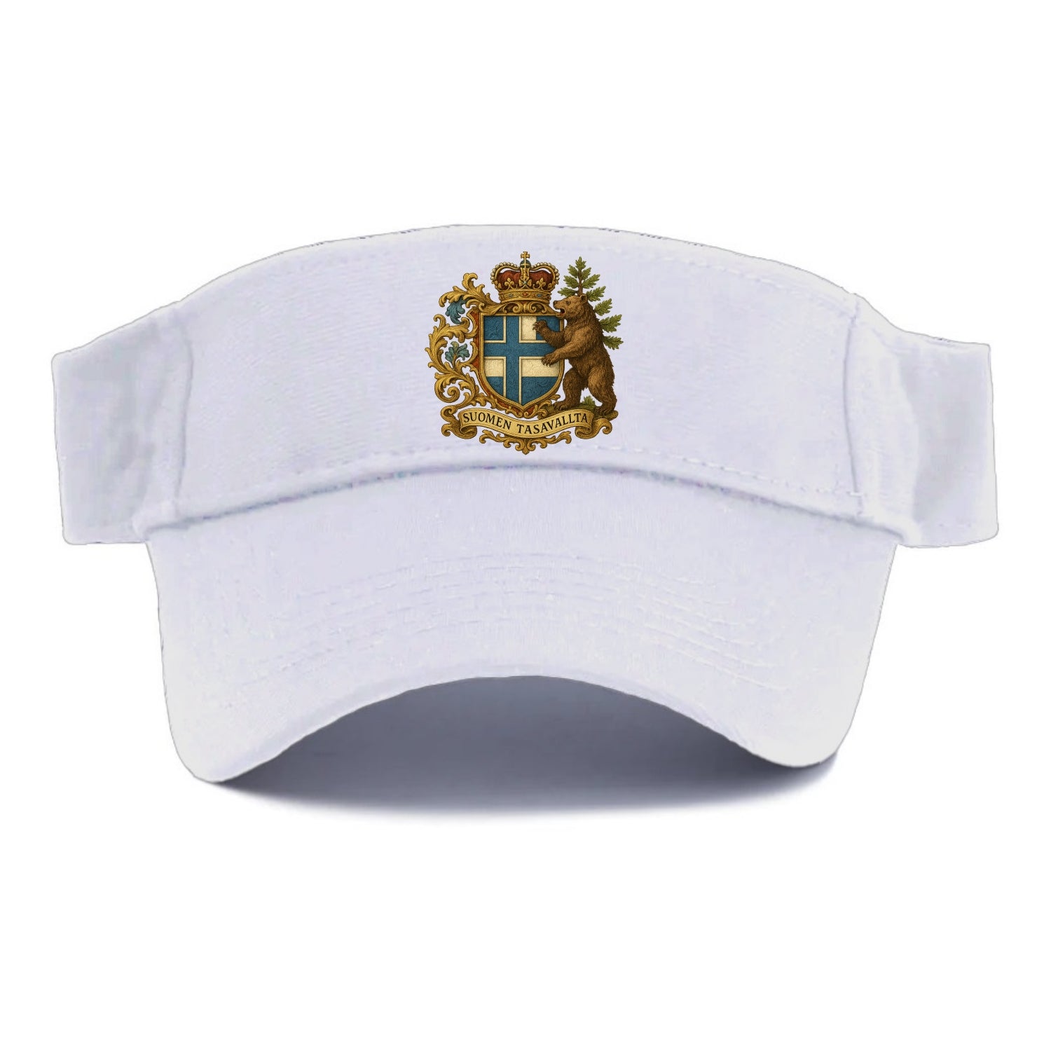 Finland Brown Bear Emblem  - Visor - White