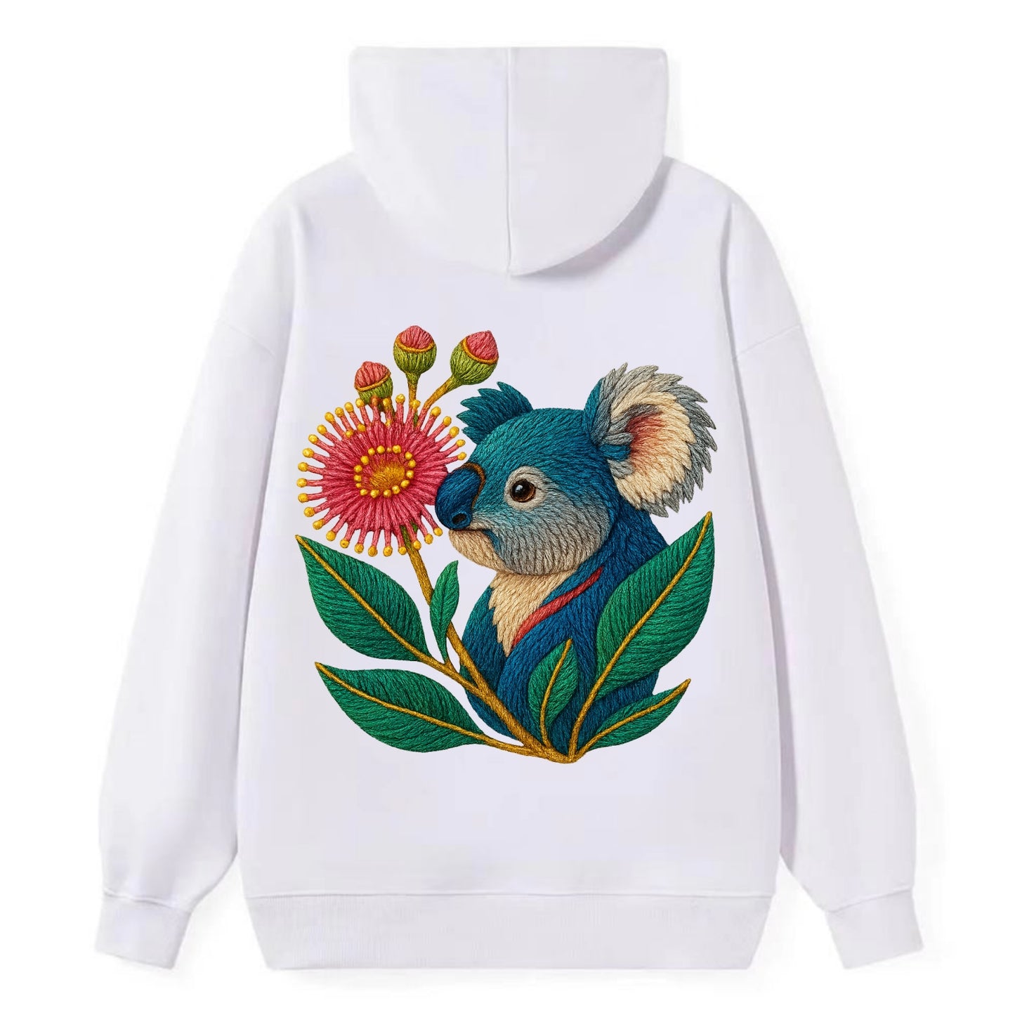 Koala Eucalyptus Bloom - Classic Pullover Hoodie - White
