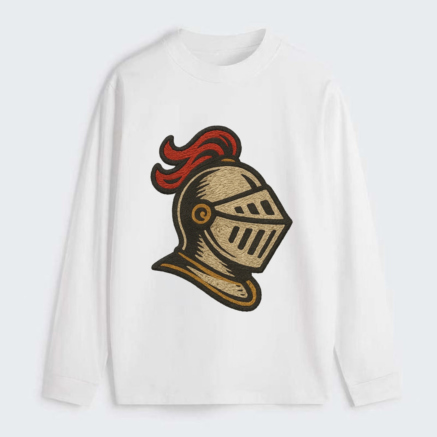 Knight Helmet  - Classic Long Sleeve Shirt - White