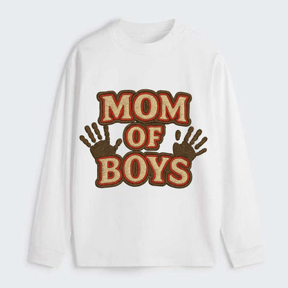 Mom Of Boys  - Classic Long Sleeve Shirt - White