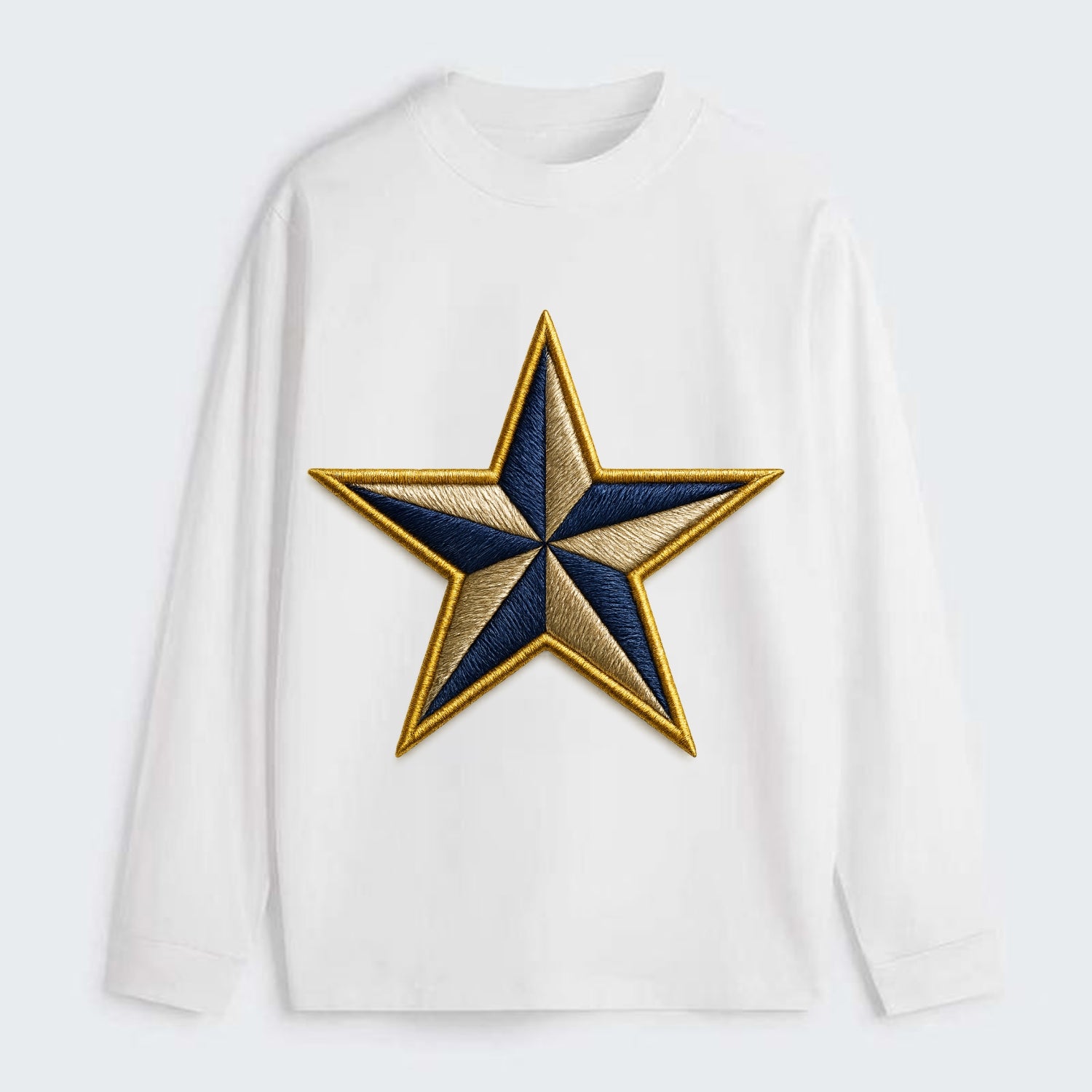 Nautical Star  - Classic Long Sleeve Shirt - White