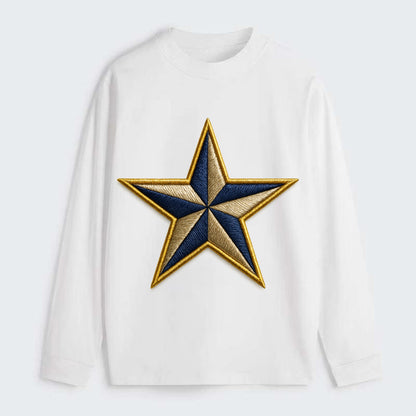 Nautical Star  - Classic Long Sleeve Shirt - White