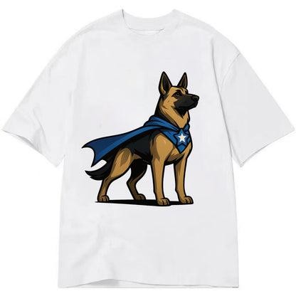German Shepherd Patriotic Hero  - Classic T-shirt - White