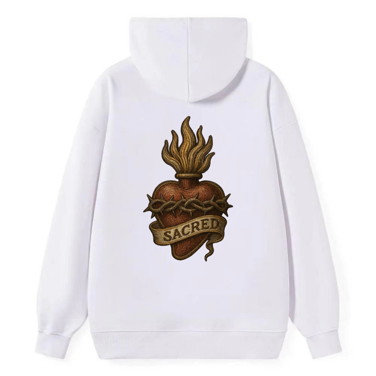 Sacred Heart  - Classic Pullover Hoodie - White