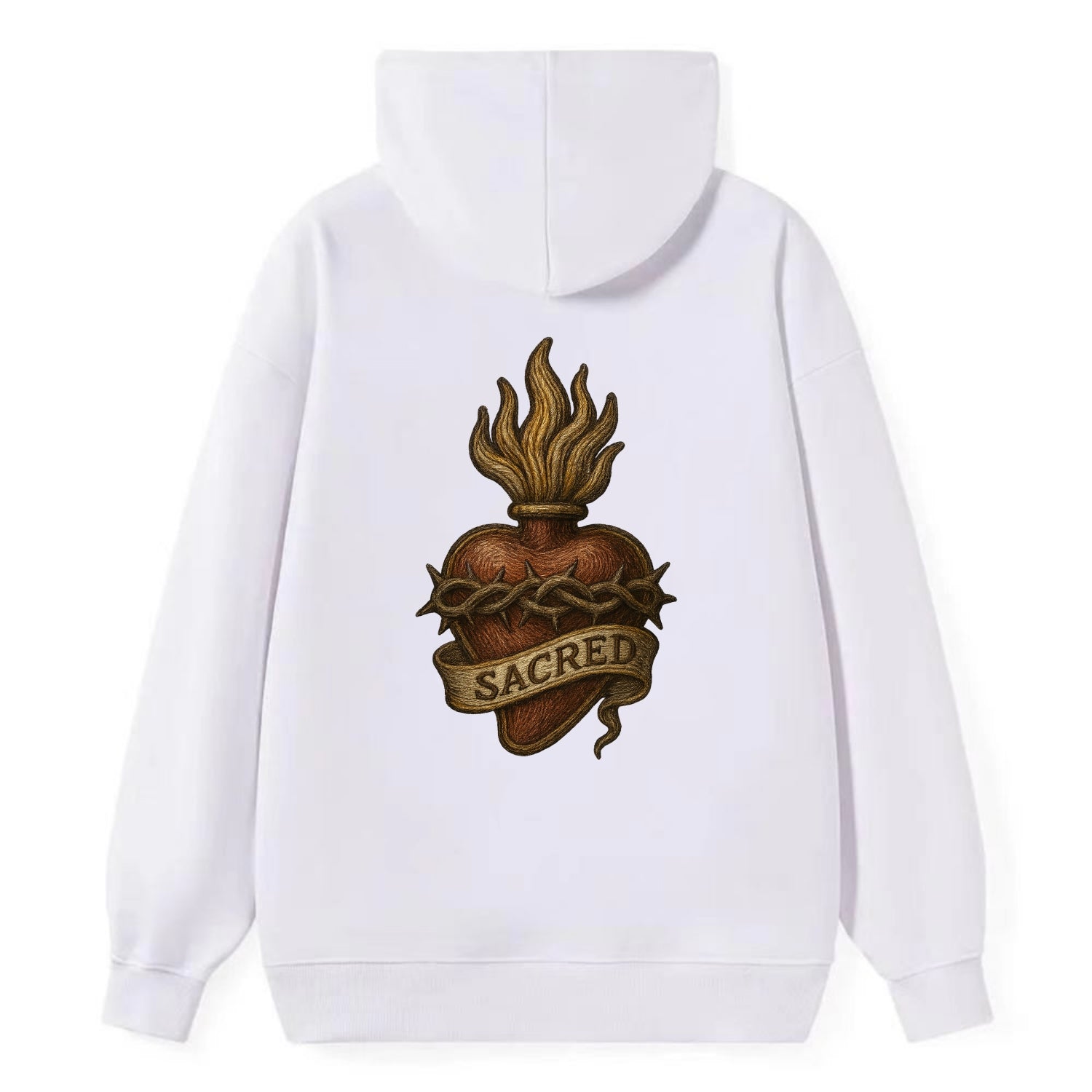 Sacred Heart  - Classic Pullover Hoodie - White