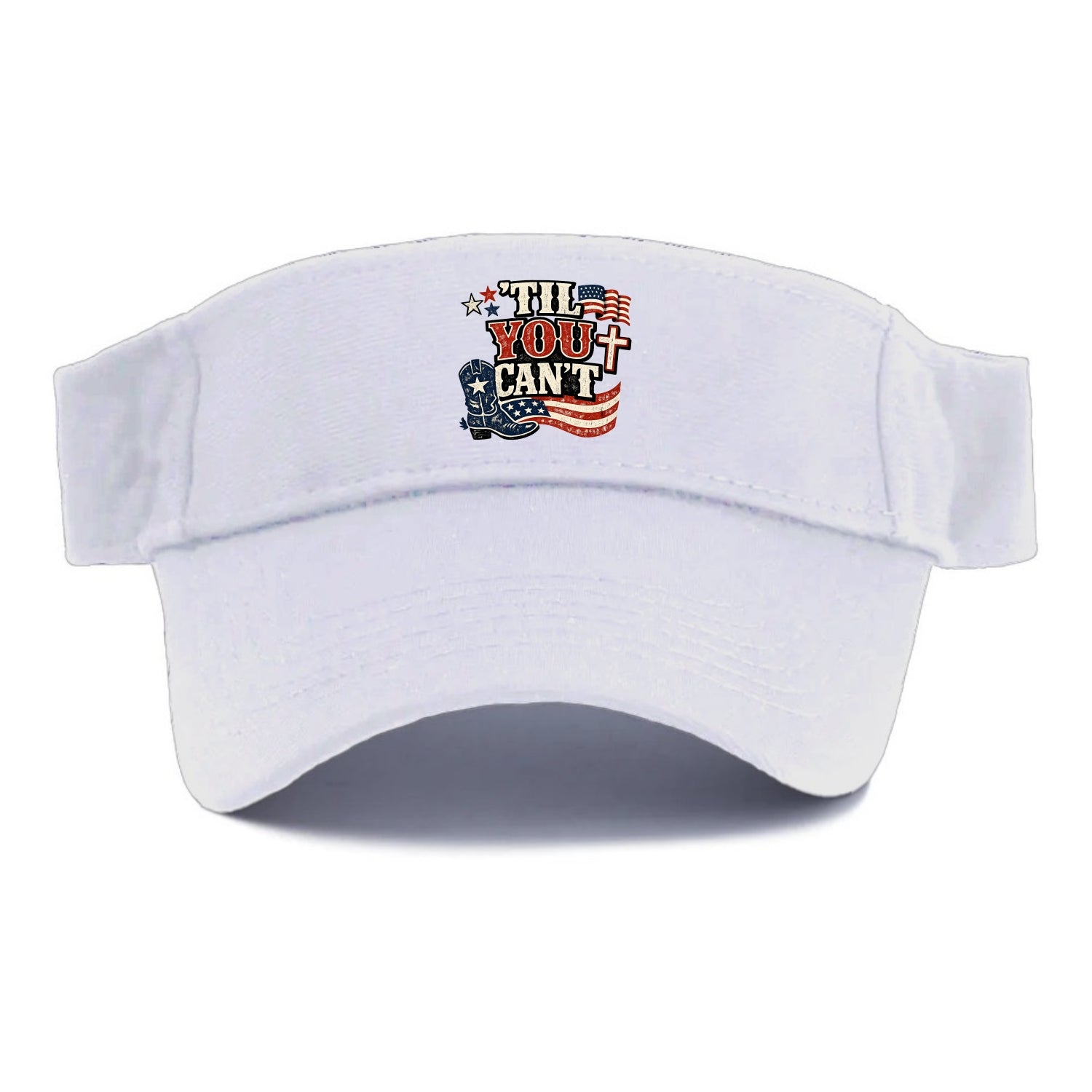 Til You Cant - Patriot Cross - Visor - White