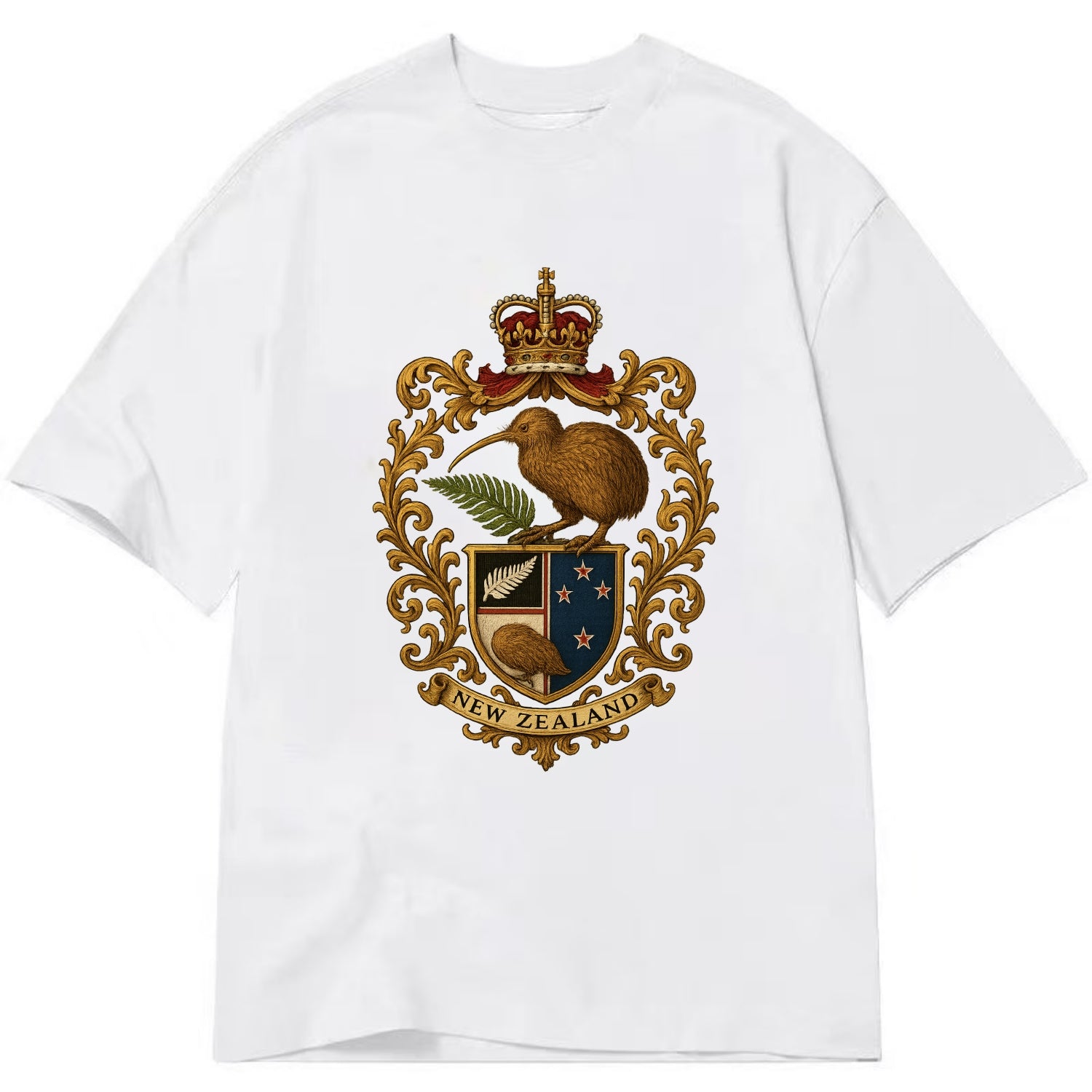 New Zealand Kiwi Emblem  - Classic T-shirt - White
