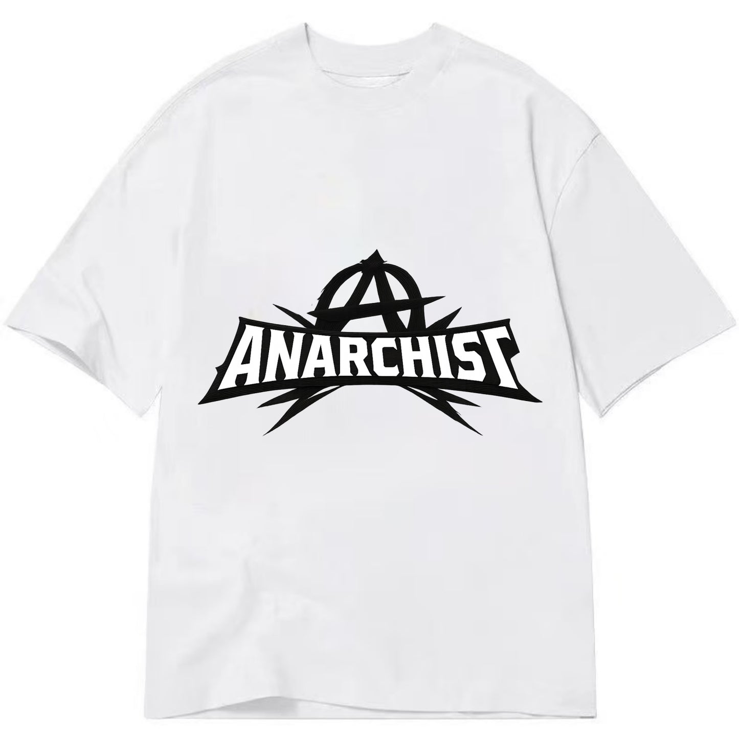 Bold typography design - "ANARCHIST" - no masters, self-governed - Classic T-shirt - White
