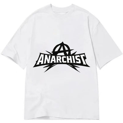 Bold typography design - "ANARCHIST" - no masters, self-governed - Classic T-shirt - White